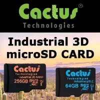 Cactus Industrial 3D microSD card