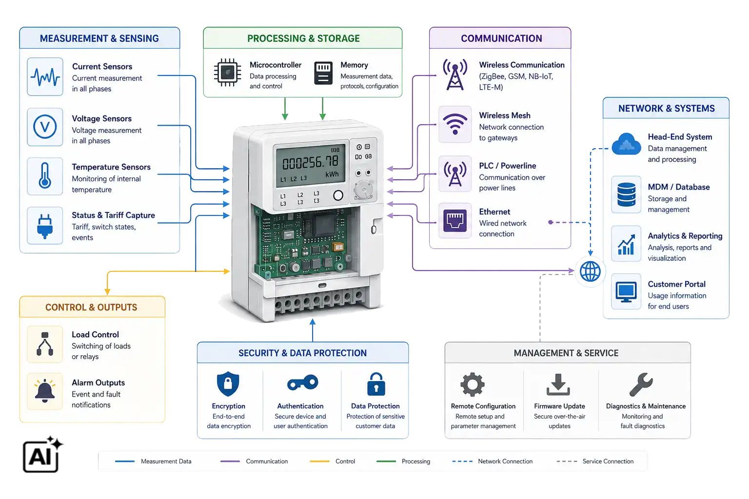 Intelligent Connection Architecture for Smart Meters